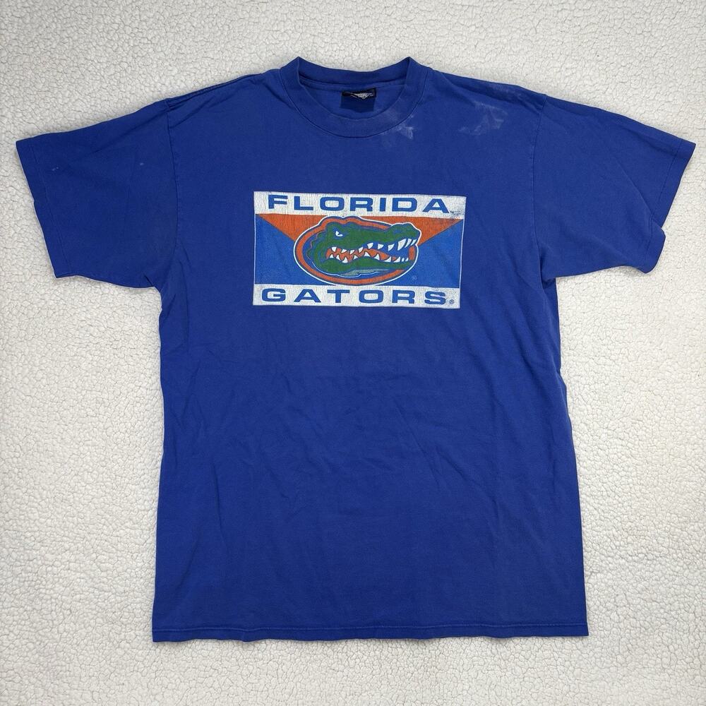 Vintage Florida Gators T-shirt Mens Sz XL Blue Ncaa Football Single Stitch 90s